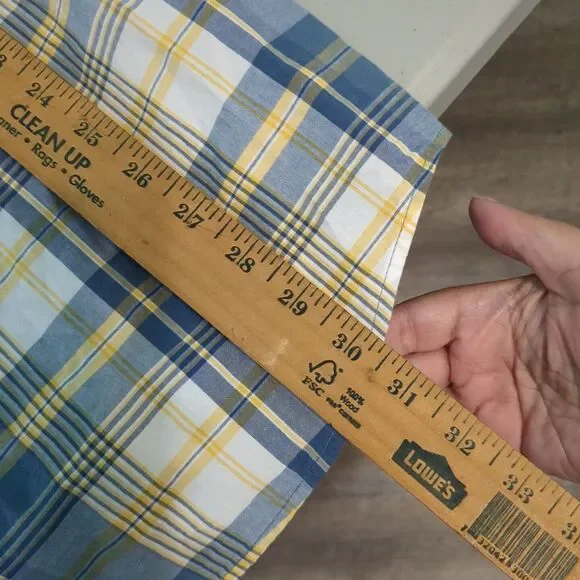 Colombia men's Button front Short Sleeve checked cotton shirt plaid extra large - Picture 4 of 6